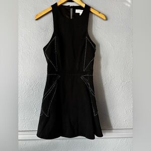 Keepsake Black Embellished Open-Back Fit & Flare Dress |Small | Revolve
